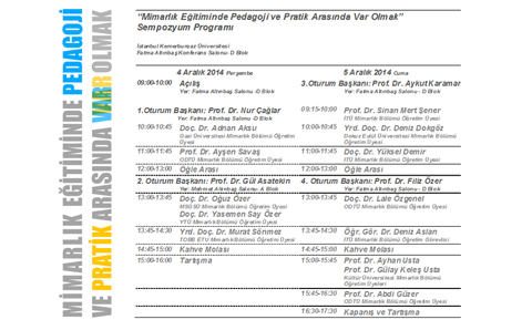 "Mimarlık Eğitiminde Pedagoji ve Pratik Arasında Var Olmak"