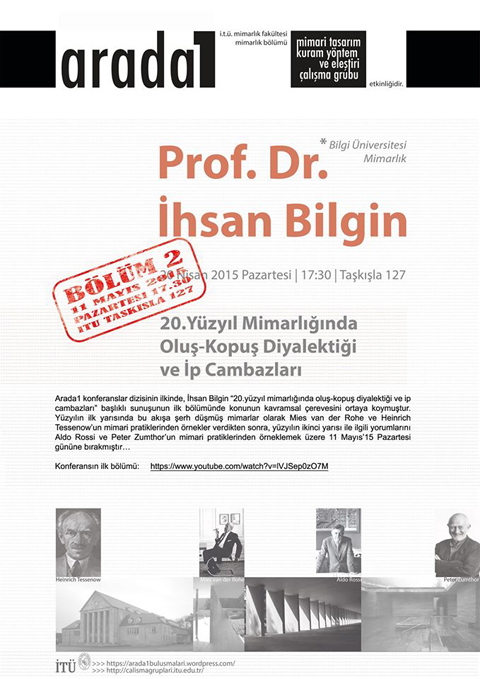"20. Yüzyıl Mimarlığında Oluş-Kopuş Diyalektiği ve İp Cambazları - II"