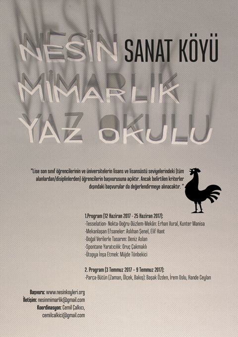 Nesin Sanat Köyü Mimarlık Programı - 2017 Yaz Okulları