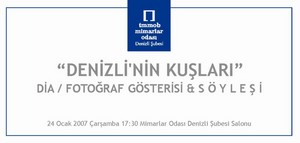 "Denizli'nin Kuşları'/ Mimarlar Odası Denizli Şubesi'nde